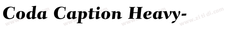 Coda Caption Heavy字体转换 Coda Caption Heavy字体转换
